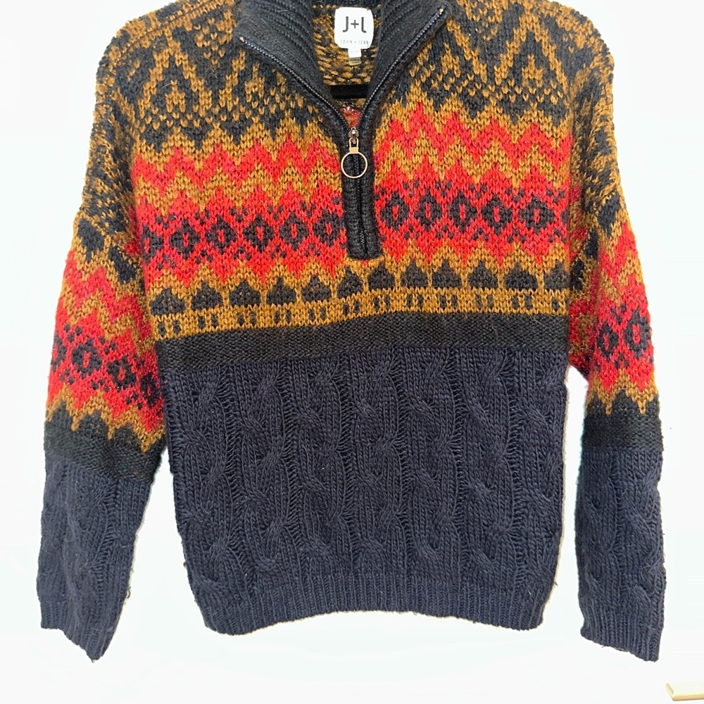 John + Jenn Navy Patterned Sweater - image 2